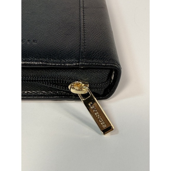 Levenger Black & White Leather Travel Organizer Tech Accessories Storage Case - Picture 14 of 14